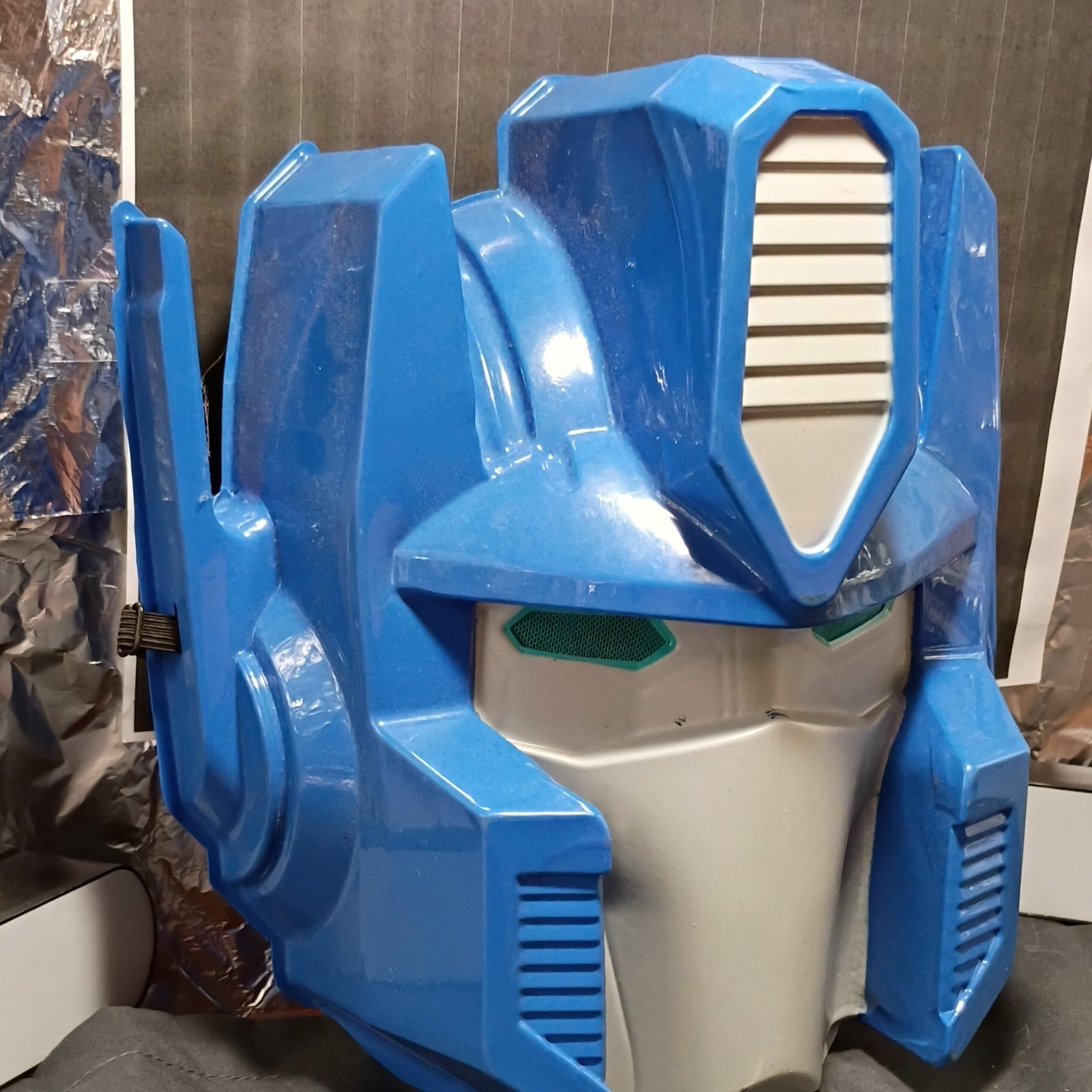 Transformers Adjustable Blue Gray Helmet Mask Pla… - image 4