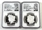 2023-S Proof Morgan and Peace Silver Dollar 2pc Set NGC PF70UC FDOI - Ryder Sig.