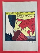 Roy Lichtenstein (Handmade) Drawing On Old Paper signed and stamped