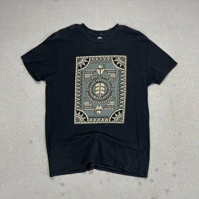 Element Mens Graphic T-Shirt Black Regular Fit Cotton Tribal Tree Logo Size M