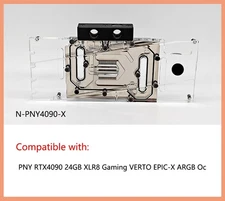 Granzon Full Coverage GPU Block For PNY RTX4090 24GB XLR8 Gaming VERTO EPIC-X