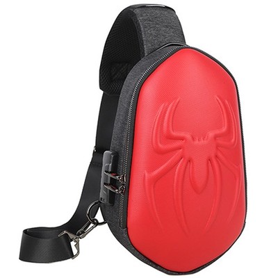 EVA Hard Shell Sling Bag for Men Anti-Theft Spider Crossbody Bag for Travel C...