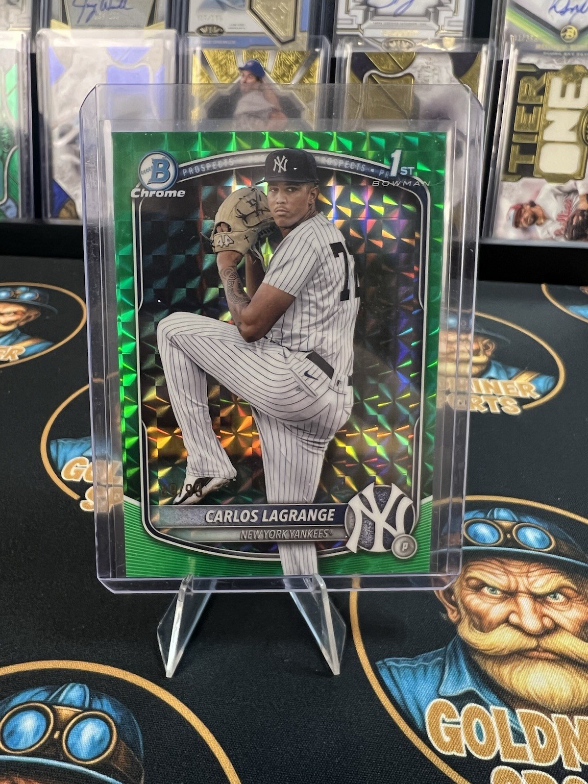 CARLOS LAGRANGE 2025 BOWMAN CHROME 1ST GREEN GEOMETRIC REFRACTOR /99