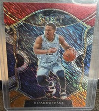 2020-21 Panini Select Desmond Bane #90 Red White Orange Shimmer RC ROOKIE