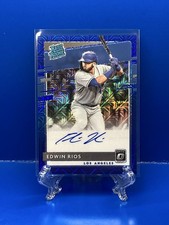 2020 Panini Donruss Optic Edwin Rios (LAD) RR Blue Mojo Prizm Autograph 99 Serie