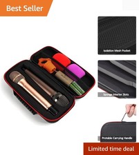 Elegant Hard EVA Dual Microphone Case - Shockproof  Waterproof Secure Storage