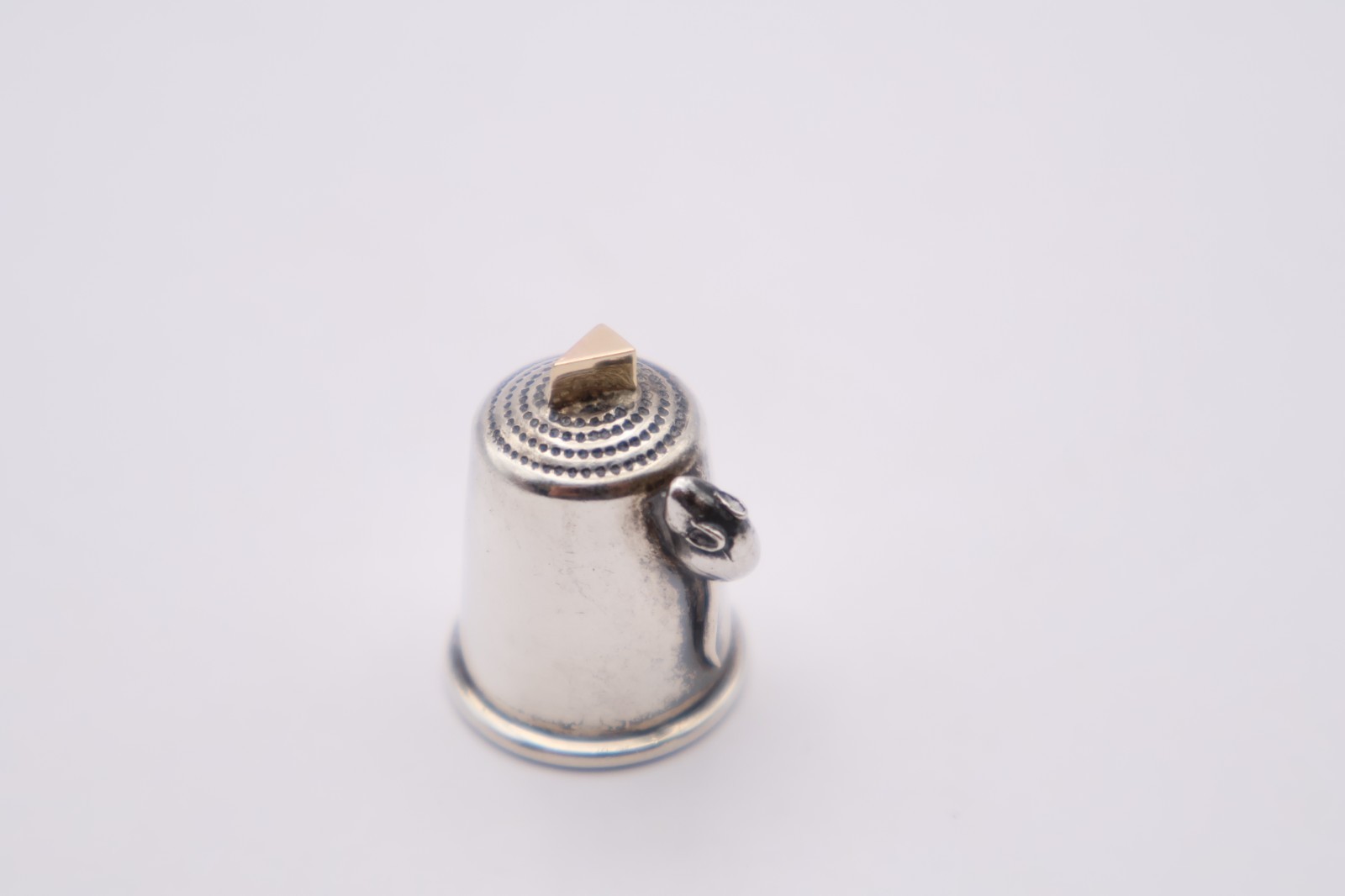 Vintage Sterling Silver Novelty Mouse & Cheese Thimble Hallmarked Sheffield 1998