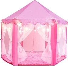 Princess Tent for Kids - 55" X 53" with Led Star Lights - Princess Toys - Toddle