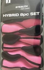 PINK Stealth Hybrid Headcover Head Cover Complete Set 3 4 5 6 7 8 9 PW 