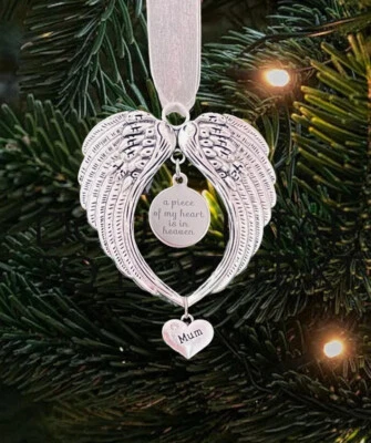 Angel Wings Memorial Christmas Tree Decoration In Loving memory Gift Mum Dad Nan