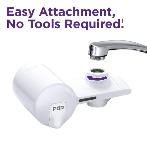 PUR Horizontal Faucet Mount Water Filtration System PFM150W- White, Change Light - Picture 7 of 8