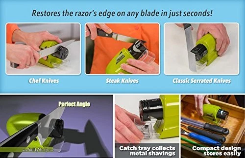 Swifty Sharp Motorized Knife Sharpener and Includes CATCH-TRAY for Metal Shaving - Image 3 of 4