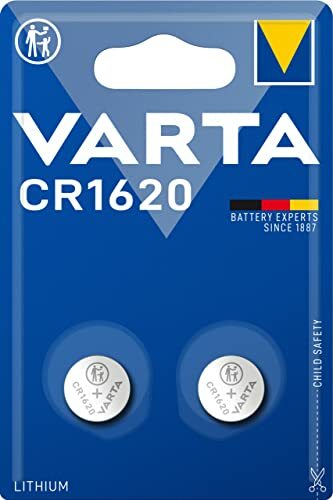 VARTA CR 1620, 6620101402, Batteria Litio a Bottone, Piatta, (q8J)