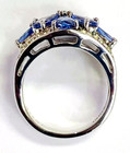 HSN Colleen Lopez Sterling Silver Tanzanite & White Topaz Flower Ring Size 7 — photo 9