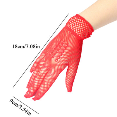 Full Finger Mesh Gloves Sexy See Through Mittens Hollow Wedding Fishnet  Elegant