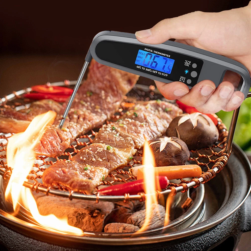 Meat Thermometer Catering Digital Folding Pocket Food Probe Thermometer BBQ Temp