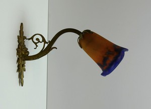 Jugendstil Wandlampe Muller Freres Luneville France Pate De Verre