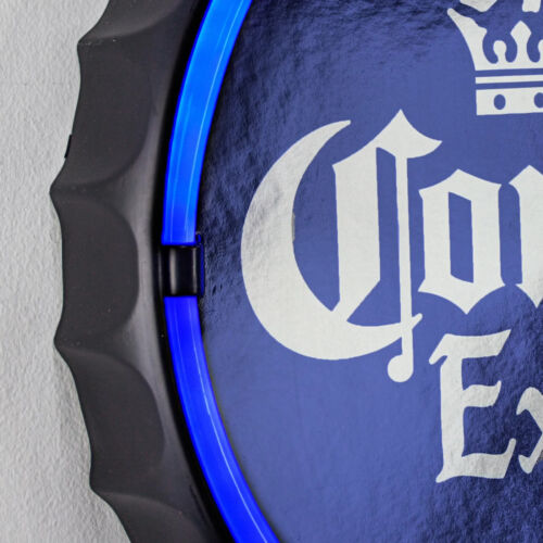 Corona Extra Neon LED Licht Seil Bar Schild Flaschenkappe rund geformt Mann Höhle Dekor - Bild 3 von 8