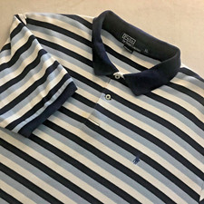 Polo Ralph Lauren Striped Polo Shirt Mens XL Blue White Short Sleeve Cotton
