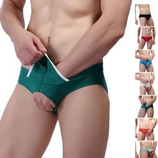 New Design Mens Super Sexy Hole Boxer Briefs Low-rise Pouch Underwear Underpants