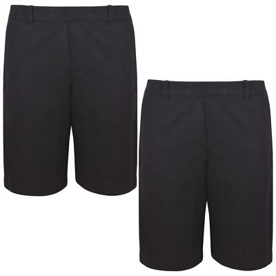 Kinder Jungen Schuluniform Shorts 2er Pack Gummibund Sommer kurze Hosen