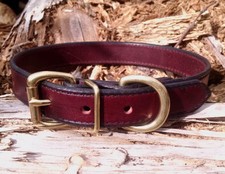 Leather Dog Collar 1" WITHOUT Custom Engraved Plate