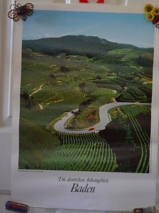 Vintage Wine Poster Die Deutschen Ambaugebiete Baden #19 Advertising 