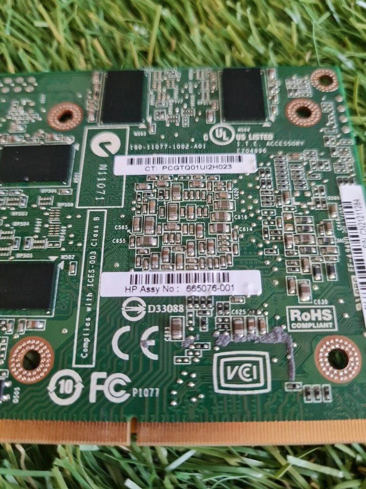 New Genuine NVIDIA Quadro 500m MXM N12M-Q3-A1 1GB DDR3 Graphics Card 665076-001 - Image 2 of 4