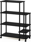 Turn-N-Tube Kitchen Shelf Cart, Americano/Black