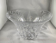Block Horizon 10-Inch Crystal Glass Bowl - 2006 - JAPAN - Beautiful Swirl Design