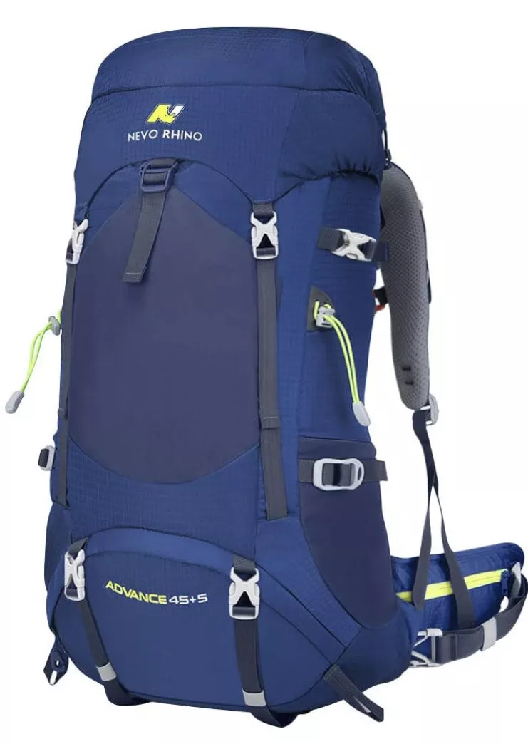 NEVO RHINO Advanced 45 5 Hiking Backpack Internal Frame Waterproof Navy Blue
