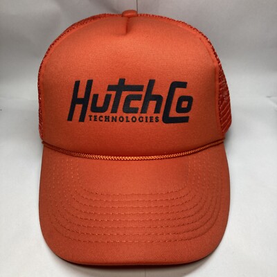Hutch Co Technologies Orange Trucker Hat Mohr s Snapback Cap