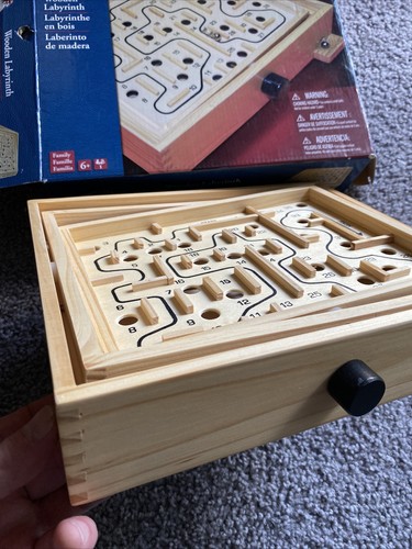 Pavilion Wooden Labyrinth Maze Game Intricate Winding Passages 2013 ToysRus - Picture 2 of 6