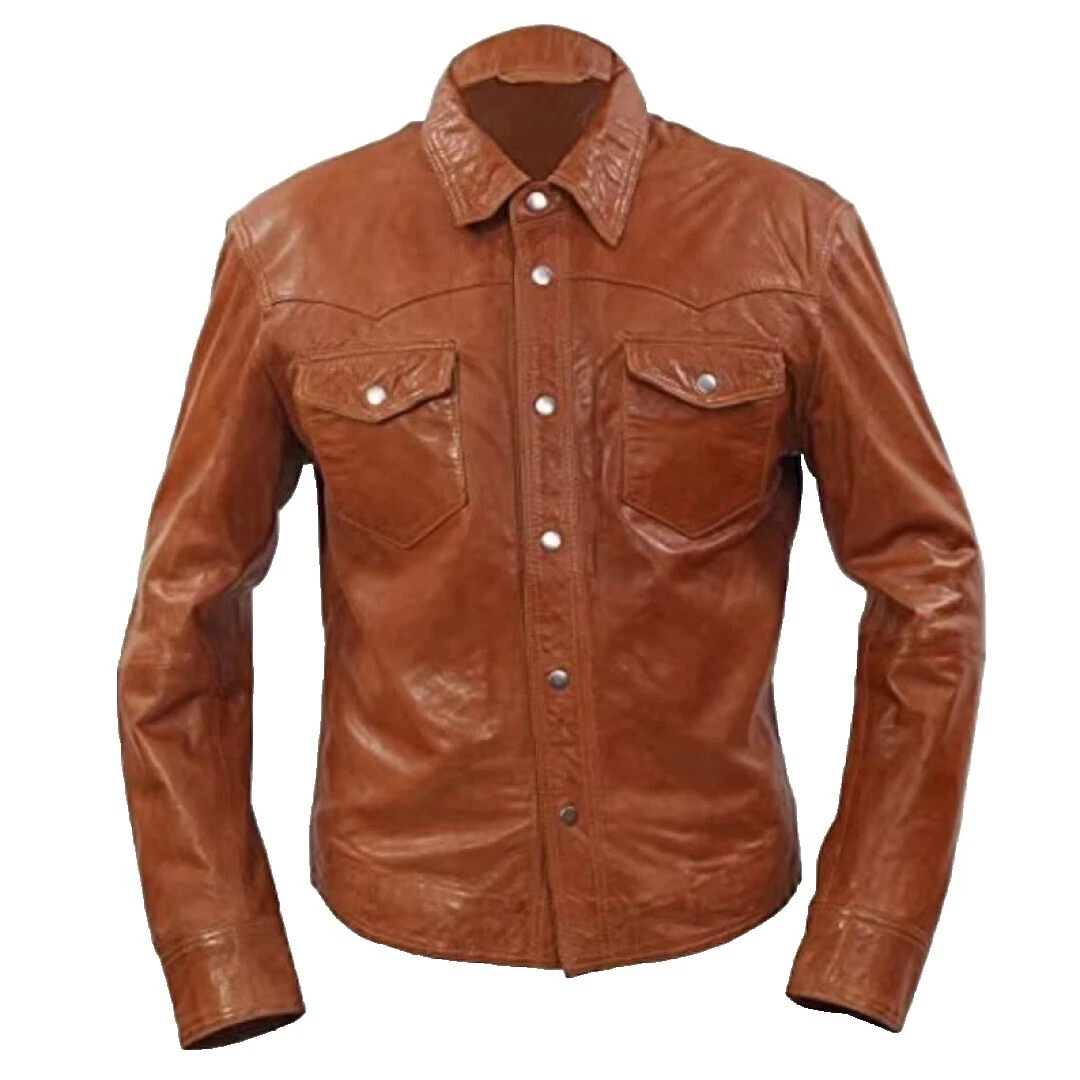 Brown Casual Button-Down Shirts for Men