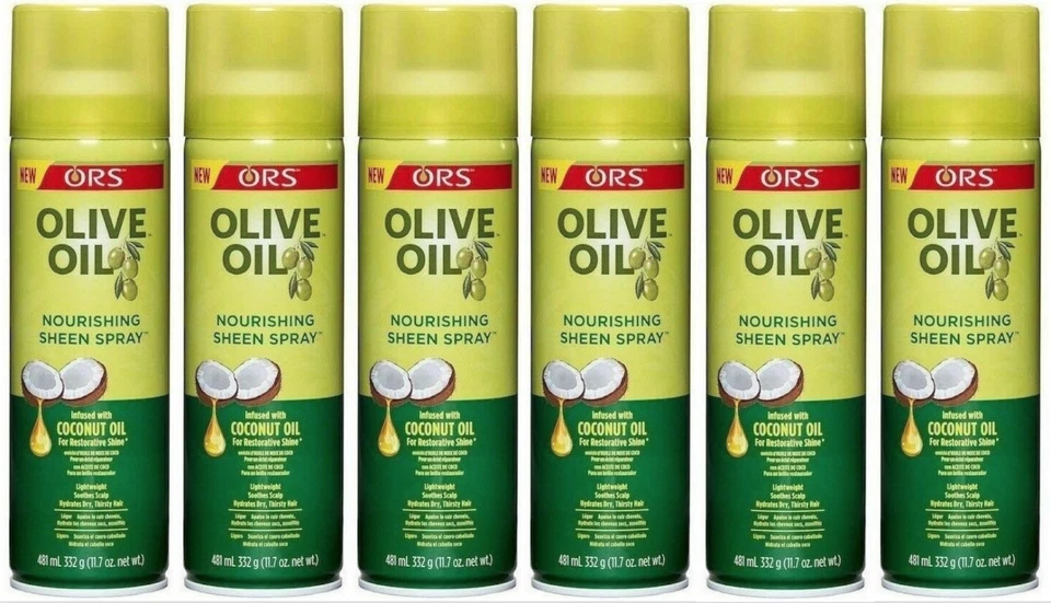 ORS Olive Oil Nourishing Sheen Spray with Coconut Oil 481ml (Pack of 6)