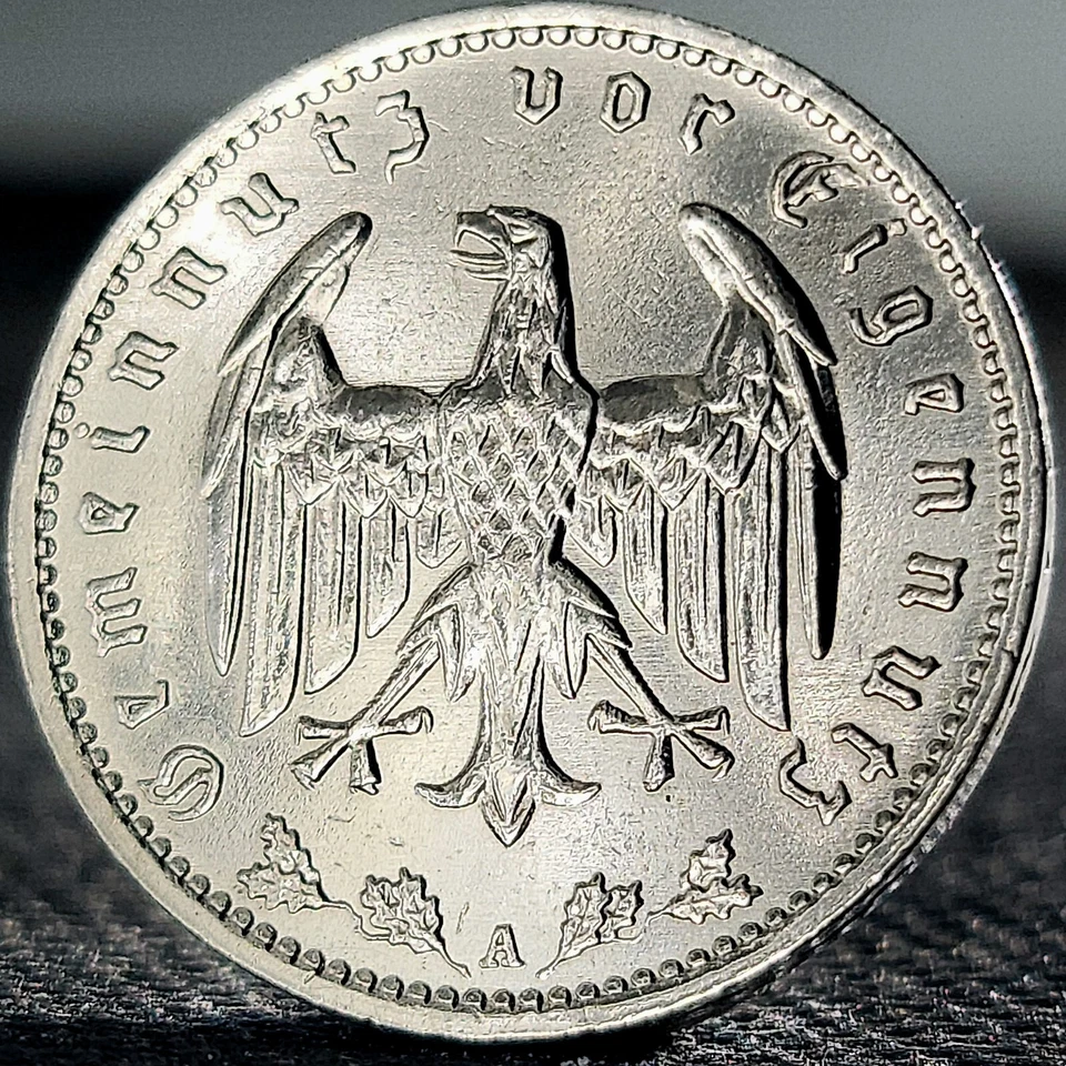 Nazi Germany 1 Mark *Beautiful* Genuine WW2 Third Reich 1 Reichsmark Coin - Image 2 of 4