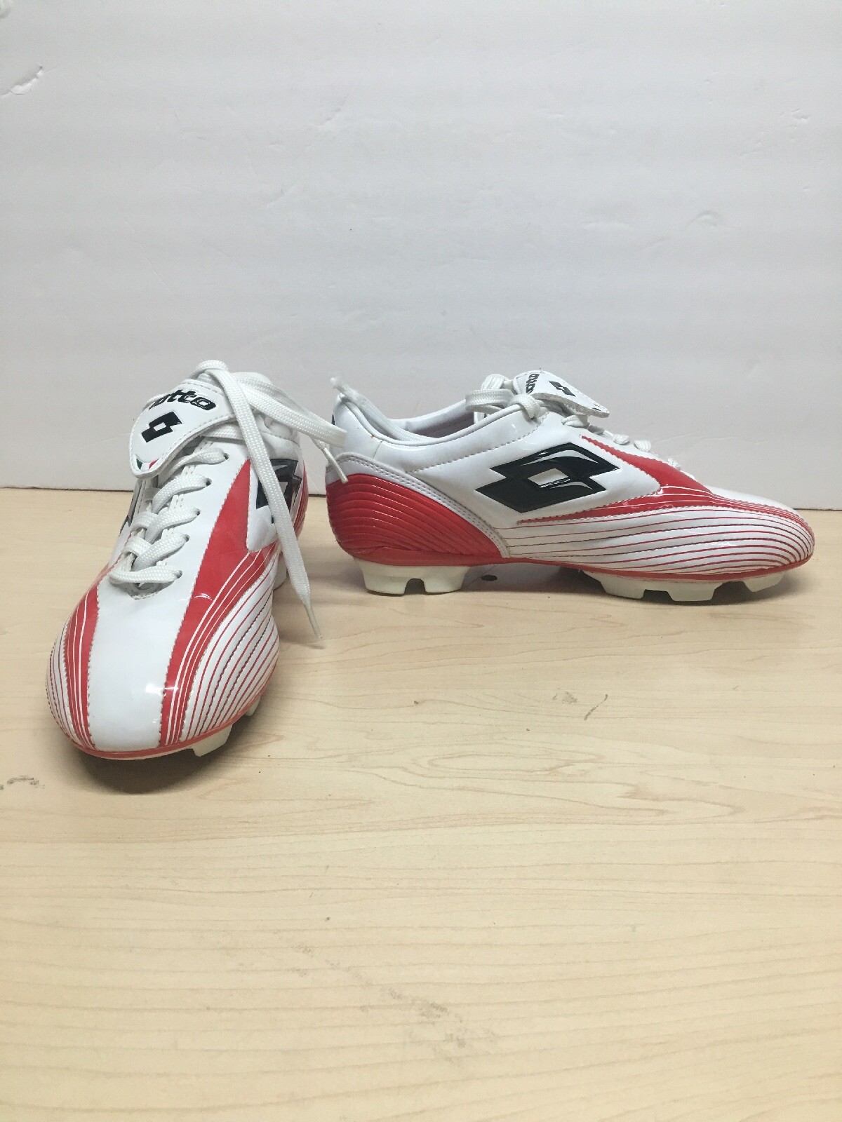 LOTTO SCARPE CALCIO OUTDOOR TACCHETTA RAGAZZI ROSSO BIANCO TAGLIA US 4 5EUR 36
