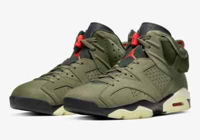 2019 Nike Air Jordan 6 Retro Travis Scott Olive CN1084-200 2019 Nike Air Jordan 6 Retro Travis Scott Olive CN1084-200