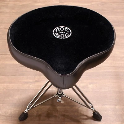ROC N' SOC Roc-n-Soc Drum Throne Nitro Hydraulic Rider - Original Saddle Seat BLACK NR O-K