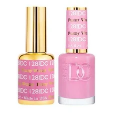 DND DC Soak Off Gel Polish + Matching Nail Lacquer - #128 Fuzzy Wuzzy