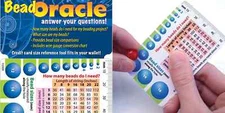 Bead Reference Card, 1 Oracle Wallet Beading Card for Bead Charts & Sizes
