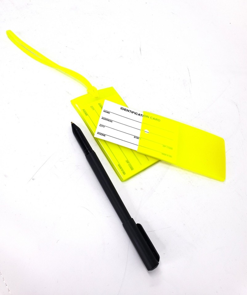 4 Luggage Tags | High Visibility Travel Tags in Popular Colors | Made ...