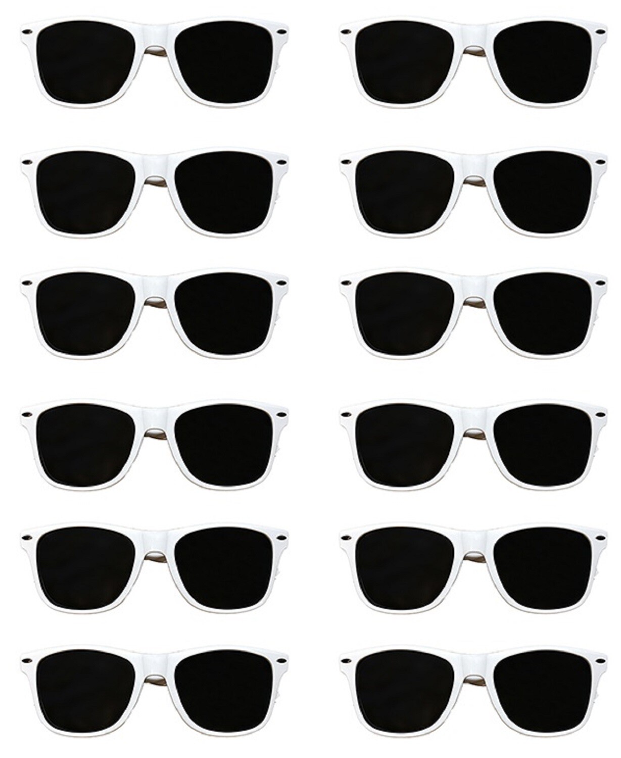 Wholesale Sunglasses for Resale Bulk Multipack 48 Pack WHITE Sunglasses Weddings eBay