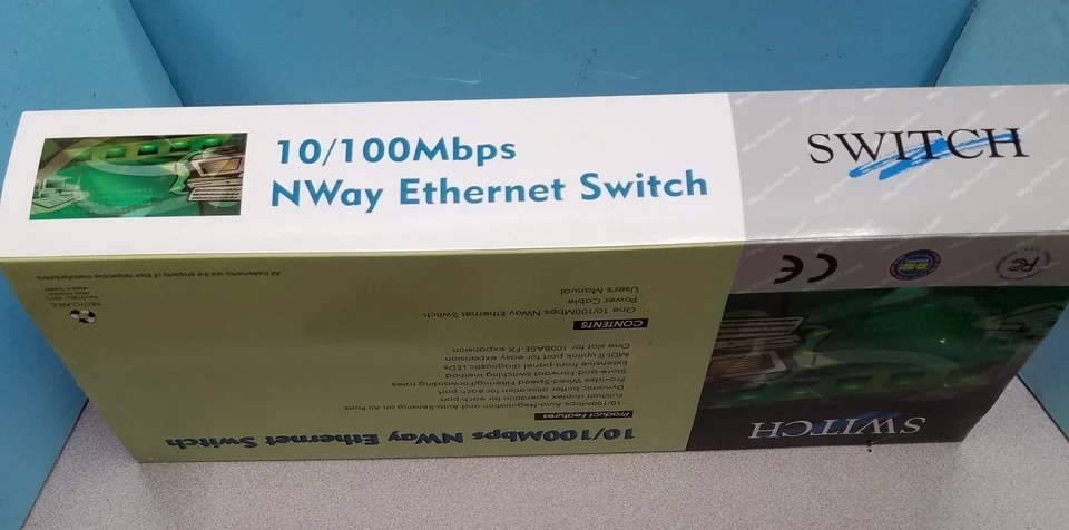 NWAY Ethernet Switch 24 port 10100 Rack Mountable Silver color - Image 2 of 4