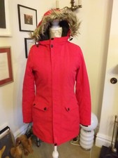 Ladies Red Tog 24 Radial Parka Style Coat Size 10