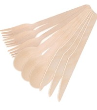 165PCS Wooden Utensils, Natural Wood Cutlery Incl.55 Forks 55 Spoons 55...