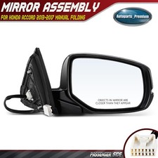 Right Power Mirror W Manual Fold Heated Signal Light For Honda Accord 2013-2017