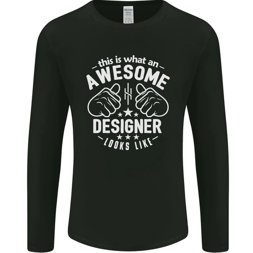 This Is What an Awesome Designer Looks Like Herren Langarm T-Shirt