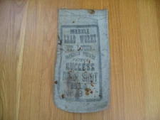 Markle Lead Works Patent Success Drop Shot Bag – No. 3 – St. Louis – Rare