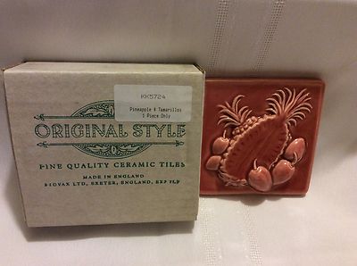  Original Style Pineapple & Fruit Pink Accents Borders Decorative Tiles ''Discon''